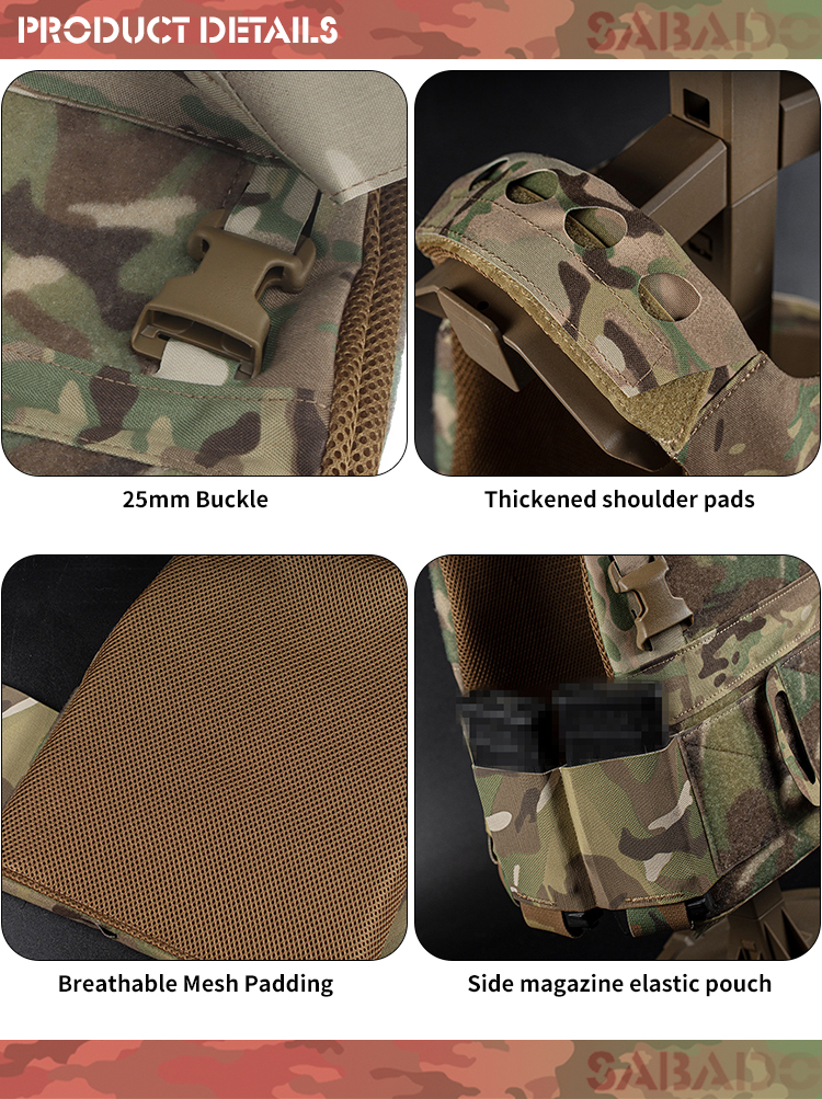 SABADO Hunting Gear Molle System Plate Carrier Vest Quân đội