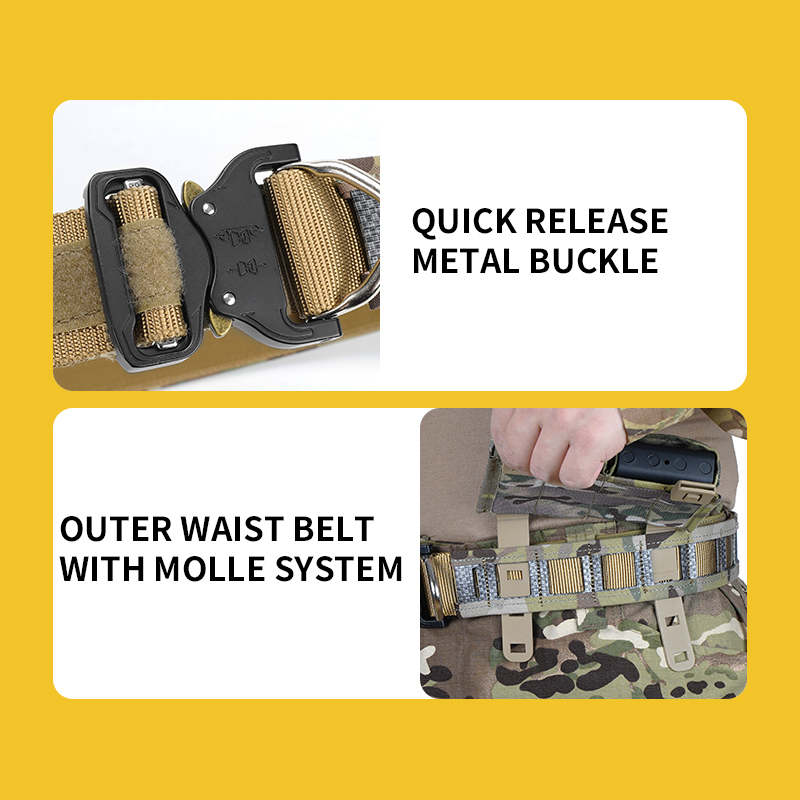 Sabado 500D Nylon Lớp Vành đai chiến thuật với Buckle Molle Combat nhanh chóng (bên trong/bên ngoài/EDC)