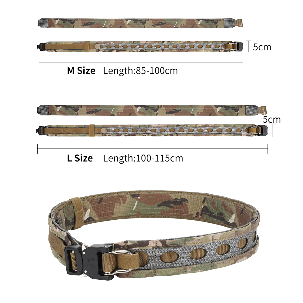 Sabado nhẹ Nylon Belon Tactical Belt Belt thiết kế molle giải phóng nhanh