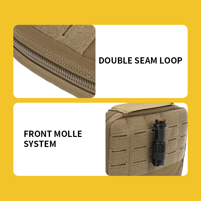 Sabado 1000D Nylon Tactical Tag Túi Súng ngắn Laser Cut Molle Layer-Layer-Lớp