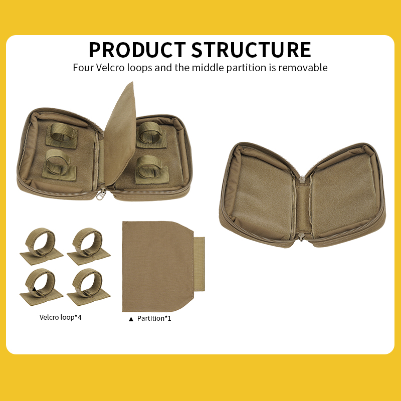 Sabado 1000D Nylon Tactical Tag Túi Súng ngắn Laser Cut Molle Layer-Layer-Lớp