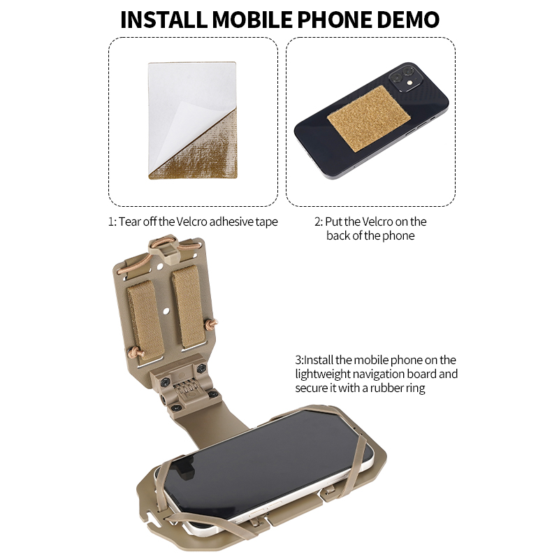Sabado Combat 360 ° quay Molle Tactical Điện thoại gắn kết | Người giữ áo ngực cấp quân sự